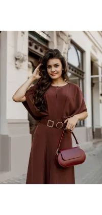 Шоколадна сукня міді. Колір: Коричневий