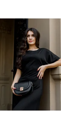 Італійська сукня міді. Колір: Чорний