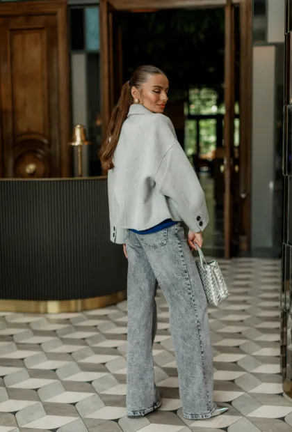 Жакет вовняний сірий