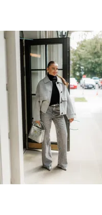 Жакет вовняний сірий, від Jador