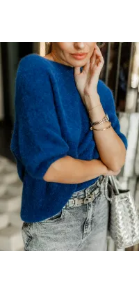 Сапфіровий светр з вовни. Колір: Синій