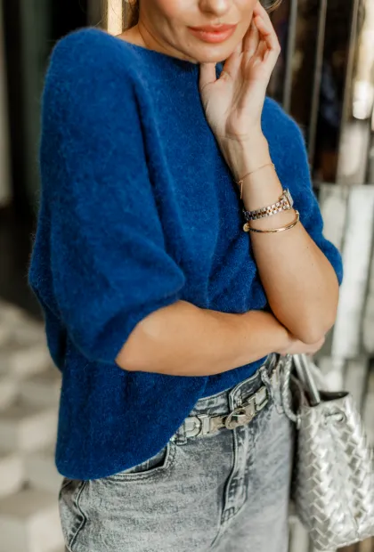 Сапфіровий светр з вовни