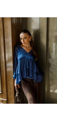 Французька шовкова блуза. Доступні розміри: 