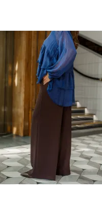 Шовкова блуза з повітряними воланами від французького виробника, одяг від Jador