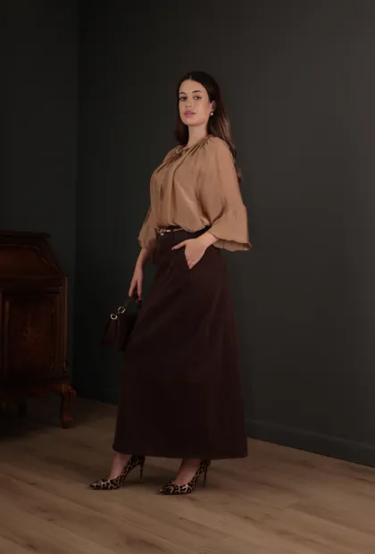 Максі-спідниця з деніму