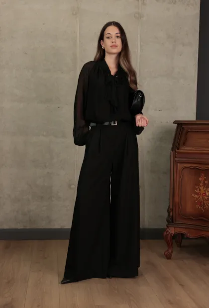 Блуза шифонова з бантом