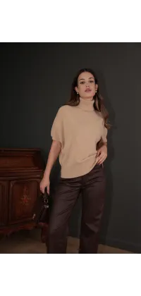 Светр з коротким рукавом. Колір: Бежевий