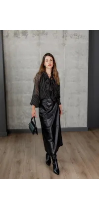 Блуза з бантом. Доступні розміри: 