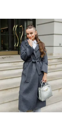 Елегантне французьке пальто. Колір: Сірий