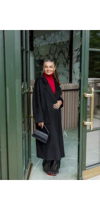 Класичне пальто максі — чорне | Франція, одяг від Jador