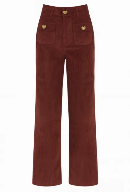 Вельветові штани бордо