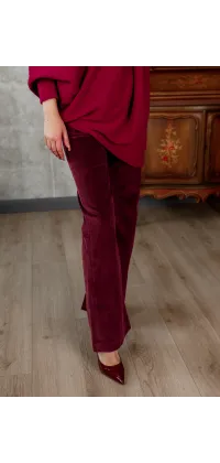 Вельветові штани бордо. Доступні розміри: 