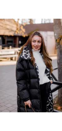 Чорний пуховик Франція, одяг від Jador