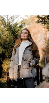 Куртка-пуховик з поясом, від Jador