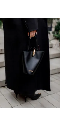 Двобортне максі пальто. Колір: Чорний