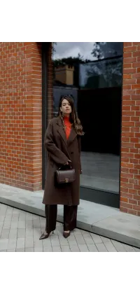 Шерстяне жіноче пальто, одяг від Jador