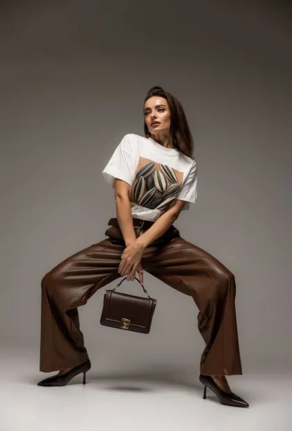 Стильні шкіряні штани