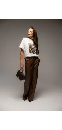 Стильні шкіряні штани, одяг від Jador