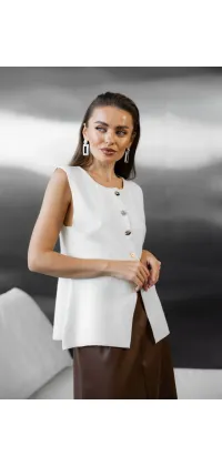 Французький трикотажний кардиган. Колір: Білий