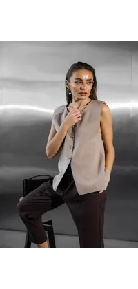 Трикотажний кардиган. Колір: Бежевий