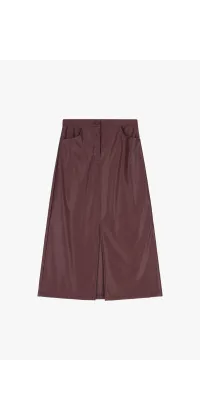 Спідниця міді з екошкіри, одяг від Jador