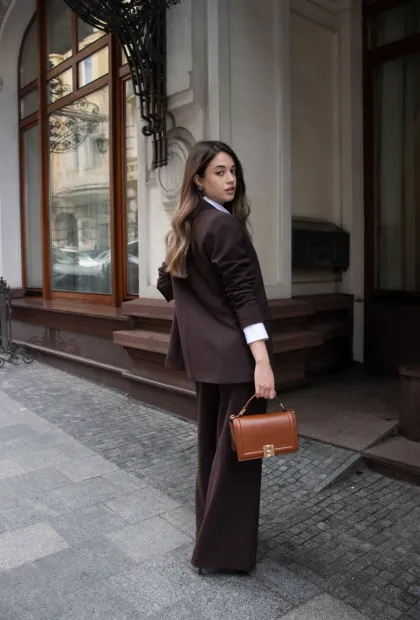 Штани палаццо з ременем