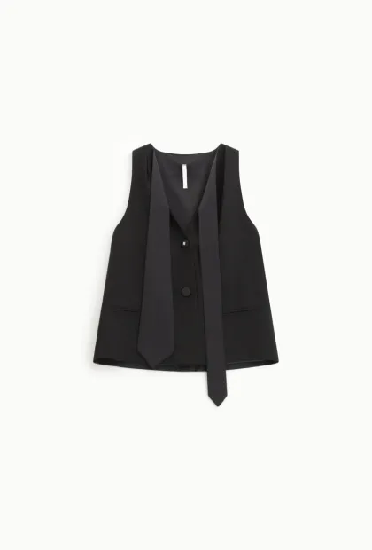 Жіночий жилет з краваткою