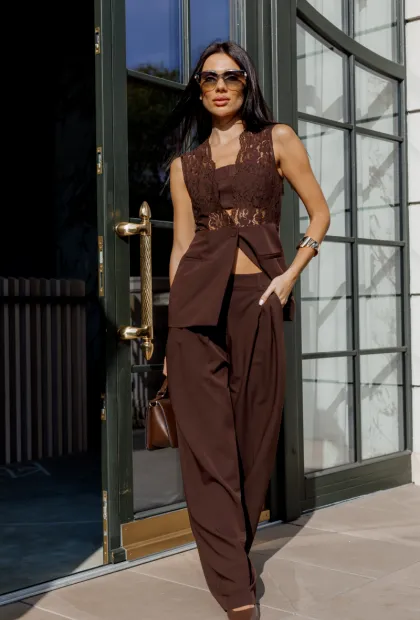 Шоколадні класичні штани