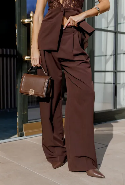 Шоколадні класичні штани