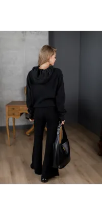 Трикотажний костюм двійка. Колір: Чорний