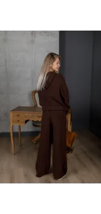 Жіночий трикотажний костюм. Колір: Коричневий
