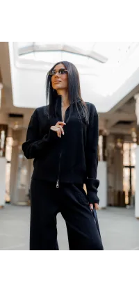 Костюм двійка з вовни. Колір: Чорний