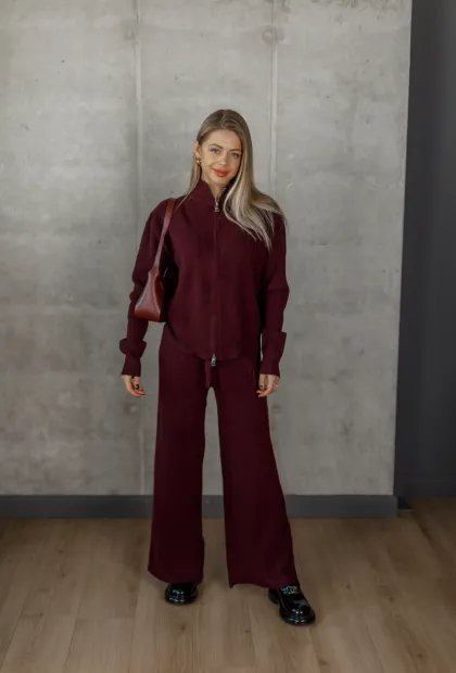 Трикотажний костюм бордо