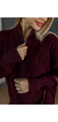 Трикотажний костюм бордо. Ціна: 5990 грн