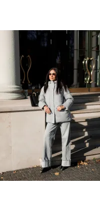 Пуховик з натуральної вовни. Доступні розміри: XL