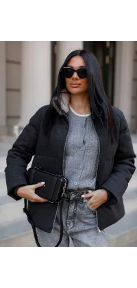 Укорочений пуховик з вовни, від Jador