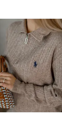 В’язаний костюм двійка. Колір: Бежевий