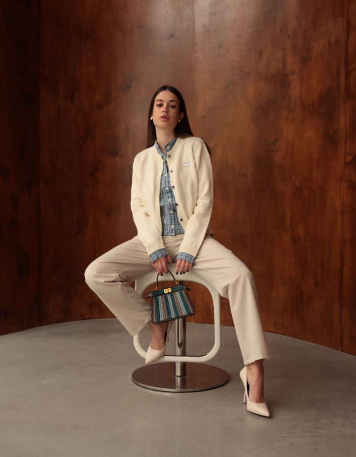 Кардиган в стилі miu miu