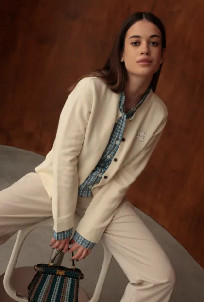 Кардиган в стилі miu miu