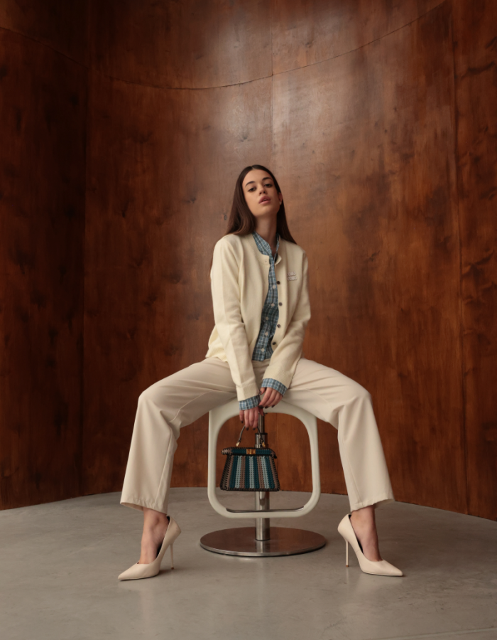 Кардиган в стилі miu miu