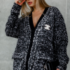 Чорний кардиган oversize