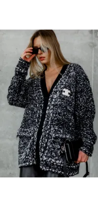 Чорний кардиган oversize. Колір: Чорний