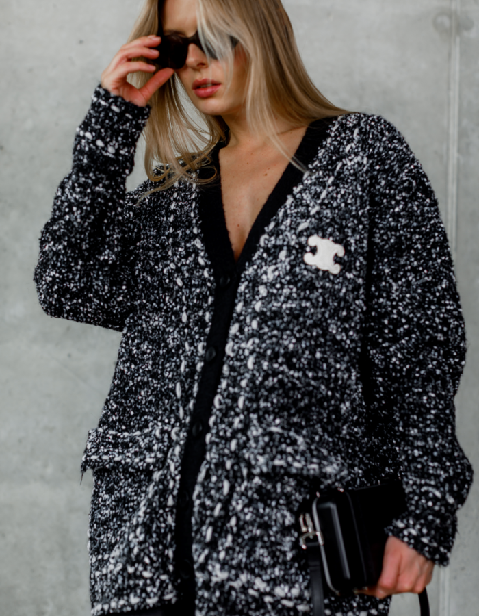 Чорний кардиган oversize