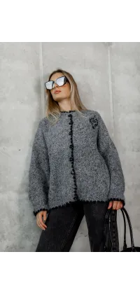 Светр у стилі Chrome Hearts. Колір: Сірий