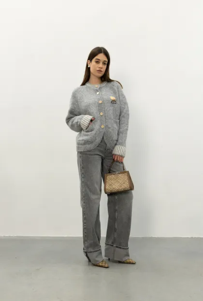 Кардиган з фактурної пряжі