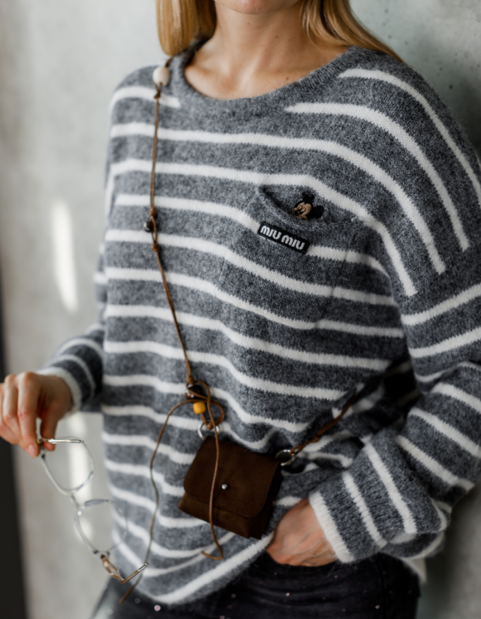 Светр в смужку oversize