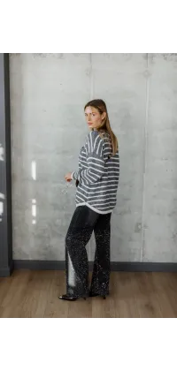 Светр в смужку oversize, одяг від Jador