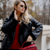 Чорна укорочена дублянка