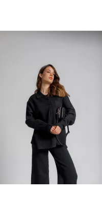 В'язаний костюм-двійка. Колір: Чорний