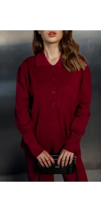 Костюм з преміум-трикотажу. Колір: Бордовий